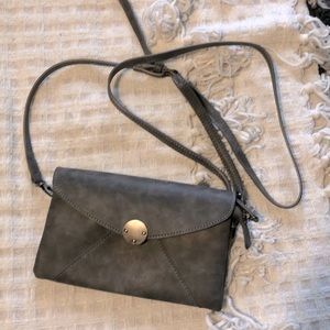 Gray Cross bag by Joy Susan.